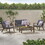 66464-00DGRY-2-68024-00DGRY Gray+Acacia Wood+Yes+Complete Patio Set+Seats 4