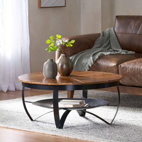 Wooden & Iron Coffee Table 66492-00
