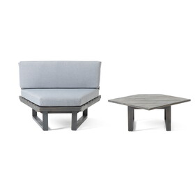 Mirabelle Corner Chair+Table, Grey