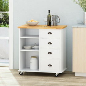 Provence Kitchen Cart With 2 Drawers+1 Door