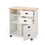 Provence Kitchen Cart With 2 Drawers+1 Door 67757-00NATWHT
