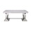 ACME Zander Dining Table, White Printed Faux Marble & Mirrored Silver Finish 68250