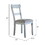 ACME House Marchese Side Chair, Two Tone Gray Fabric & Pearl Gray Finish 68862