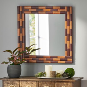 Wall Mirror Square (TC Goat Leather) 68948-00