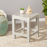 Wooden Bone Fited End Table 69346-00