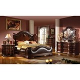 Bella Queen 5-N pc Bedroom Set in Dark Walnut 698781252949