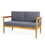 Gavin Loveseat, Teak 70150-00DGRY