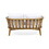 Outdoor Wooden Loveseat with Cushions - White/Teak - 55.50" W x 27.00" D x 25.50" H 70334-00WHI