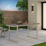 Dining Table, Silver + Gray 70497-00PGRY