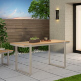 Dining Table, Silver + Natural 70497-00