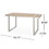 Dining Table, Silver + Natural 70497-00