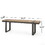 Outdoor Dining Bench, Gray + Natural 70498-00GRY