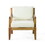 Outdoor Club Chairs with Cushions, 29" H x 26.5" W x 29" D, acacia wood + Teak Finish + Beige 70787.00BGE