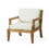 Outdoor Club Chairs with Cushions, 29" H x 26.5" W x 29" D, acacia wood + Teak Finish + Beige 70787.00BGE