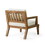 Outdoor Club Chairs with Cushions, 29" H x 26.5" W x 29" D, acacia wood + Teak Finish + Beige 70787.00BGE