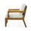 Outdoor Club Chairs with Cushions, 29" H x 26.5" W x 29" D, acacia wood + Teak Finish + Beige 70787.00BGE