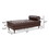 Chaise Lounge, Dark Brown 70865-00PUDBRN