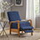 Fabric Wood Hand Manual Club Recliner 71261-00NBLU