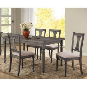 Acme Wallace Dining Table in Weathered Gray 71435
