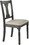 ACME Wallace Side Chair (Set-2) in Tan Linen & Weathered Gray 71437