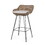Outdoor 29.25" Wicker and Iron Barstool with Cushion (Set of 2) 71503-00LBRN