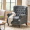 Classic Style Charcoal Fabric Push Back Chair