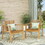 Outdoor Acacia Wood Slatted Club Chairs, Set of 2, Teak finish, Acacia Wood, 30"D x 28"W x 30.75"H 71921.00WTC