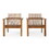 Outdoor Acacia Wood Slatted Club Chairs, Set of 2, Teak finish, Acacia Wood, 30"D x 28"W x 30.75"H 71921.00WTC