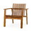 Outdoor Acacia Wood Slatted Club Chairs, Set of 2, Teak finish, Acacia Wood, 30"D x 28"W x 30.75"H 71921.00WTC