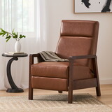 Faux Leather Upholstered Pushback Recliner Light Brown 72014-00PUCOGN