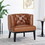 Accent Chair, Light Brown 72022-00PUCOGN