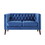 Loveseat, Navy Blue, Velvet