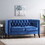 Loveseat, Navy Blue, Velvet