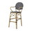 Barstool, Black, Wicker 72605-00BLK