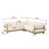 Classical Sectional Sofa, 5-Seater, Beige 72761-62-63BGE