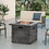 Outdoor Patio 24.5" H x 30" W Square Gas Burning Concrete Fire Pit - 40, 000 BTU, Fire Pit Table with Tank inside, Grey 72979-00GRY-40K