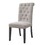 ACME Yabeina Side Chair (Set-2), Beige Linen & Gray Finish 73267