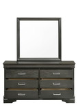 Modern Brooklyn 6 Drawer Dresser made with Wood in Gray 733569231058