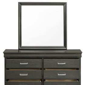 Modern Brooklyn 6 Drawer Dresser made with Wood in Gray 733569231058