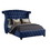 Blue + Solid Wood + Queen Size