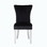 Eva 2 Piece Stainless Steel Legs Chair Finish with Velvet Fabric in Black 733569377848