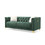 Russell Tufted Upholstery Sofa Finished in Velvet Fabric in Green 733569393855