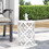 Metal end Table -Large 73605-00WHI