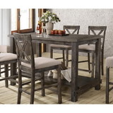 ACME Martha II Counter Height Table in Weathered Gray 73830