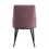 ACME Caspian Side Chair, Pink Fabric & Black Finish 74012
