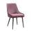 ACME Caspian Side Chair, Pink Fabric & Black Finish 74012