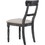 ACME Leventis Side Chair (Set-2) in Light Brown Linen & Weathered Gray 74642
