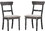 ACME Leventis Side Chair (Set-2) in Light Brown Linen & Weathered Gray 74642