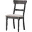 ACME Leventis Side Chair (Set-2) in Light Brown Linen & Weathered Gray 74642