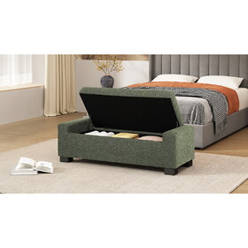50" Ottoman Bench in Textured Fabric, Rectangular Design with Hinged Lid for Seating, Footrest, and Hidden Storage, Perfect for Living Room, Bedroom, or Entryway 74862.00